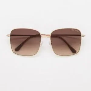 NEW TOM FORD TF894/K 28F SQUARE GOLD BROWN WOMEN SUNGLASSES TOM FORD Tom Ford Sunglasses Women Gold Frame TF894-K 28F 59^17^145  main image 2
